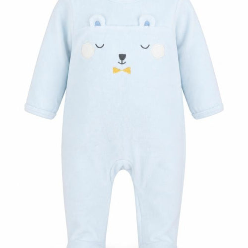 Vertbaudet Boys Blue   Babygrow One-Piece Size 0-3 Months  - Bear