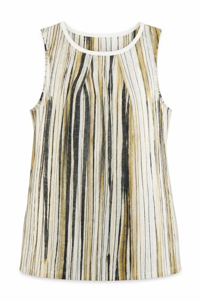 Next Womens Brown Striped  Basic Tank Size 8
