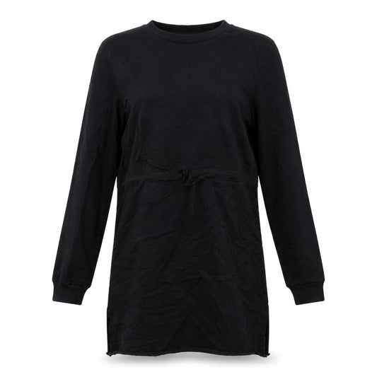 Front view of PRETTYLITTLETHING women’s black colourblock a-line, size UK 6