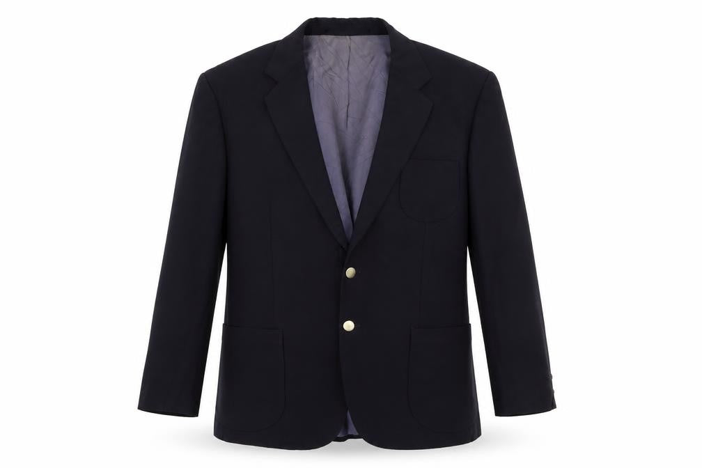 Front view of Preworn men’s blue jacket suit jacket, size 46
