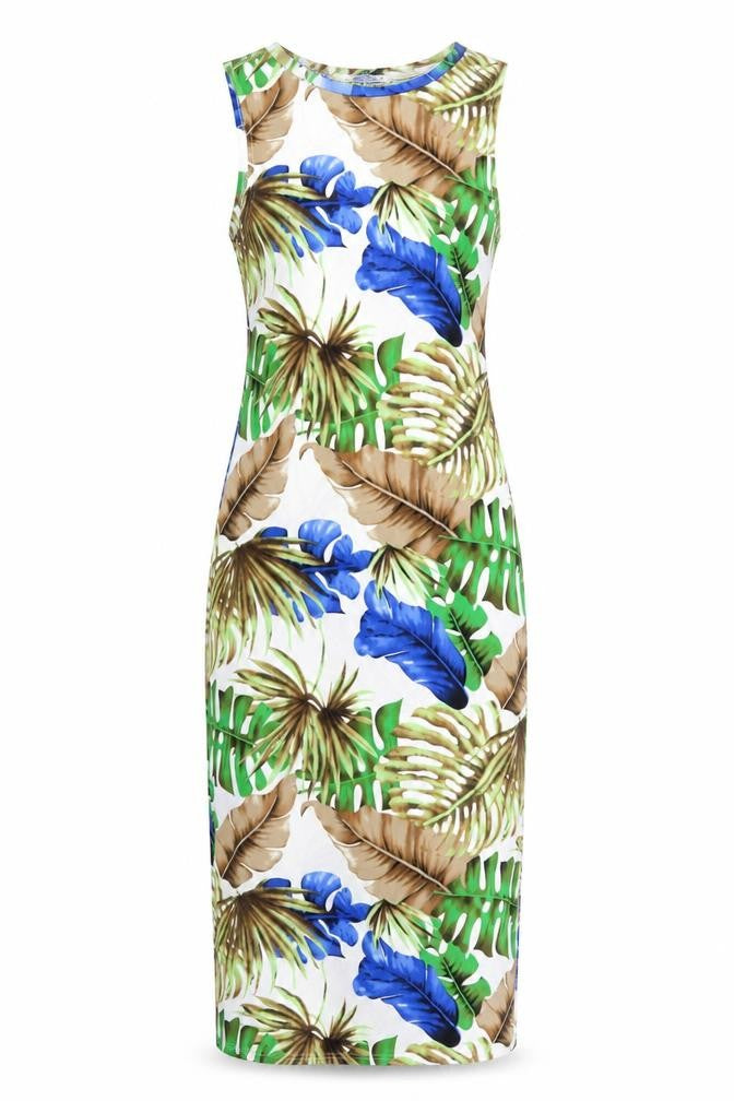 Brave Soul Womens Multicoloured Floral  Pencil Dress  Size M
