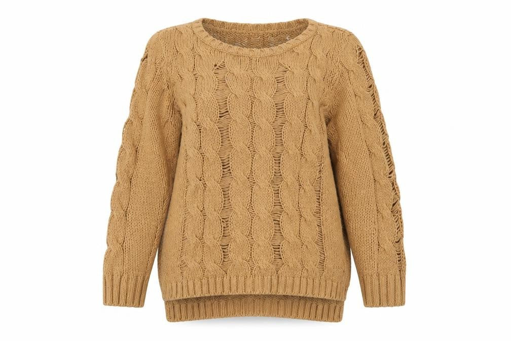 Front view of H&M women’s brown jumper, size XS