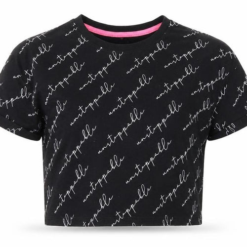 George Girls Black   Basic T-Shirt Size 11-12 Years