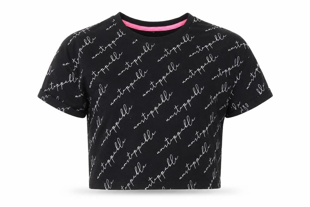 George Girls Black   Basic T-Shirt Size 11-12 Years