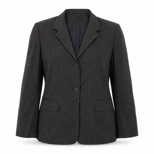 Front view of et vous women’s brown jacket blazer, size UK 14
