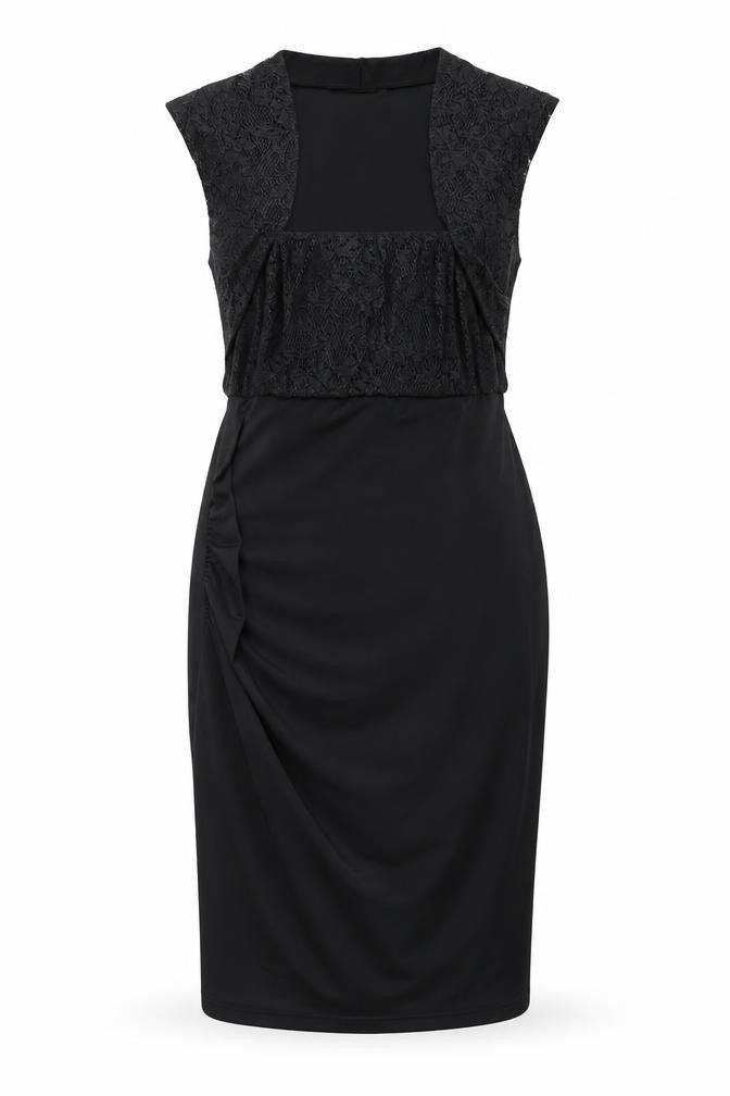 Body Flirt Womens Black Floral  Pencil Dress  Size 12  - Lace Detail