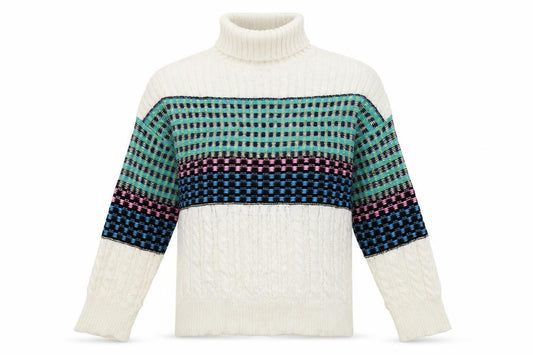Front view of ASOS women’s white jumper, size UK 8