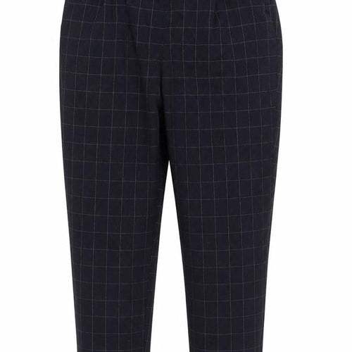 F&F Womens Blue Check  Carrot Trousers Size 10 L25 in