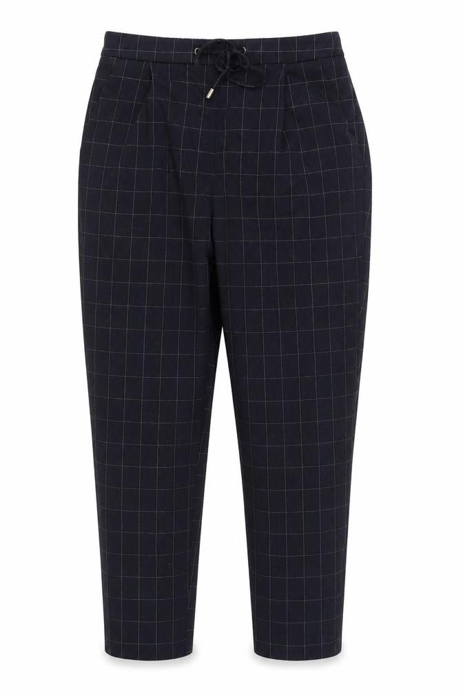 F&F Womens Blue Check  Carrot Trousers Size 10 L25 in