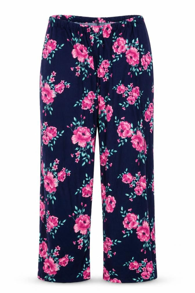 Boux Womens Blue Floral  Chemise Pyjama Pants Size 8