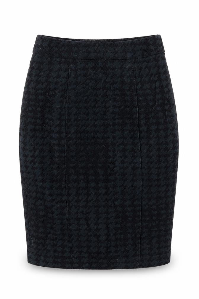 Matthew Williamson Womens Grey Houndstooth  Straight & Pencil Skirt Size 10