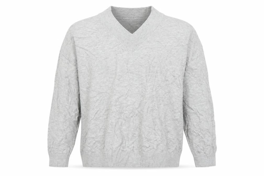 Front view of Marks & Spencer men’s grey jumper, size M