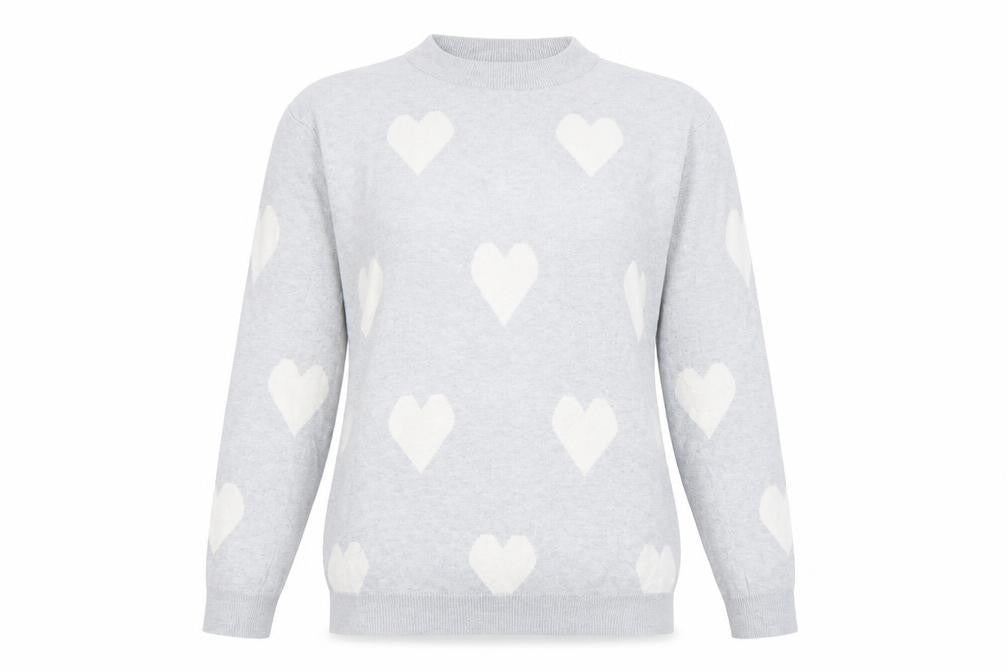 Front view of Preworn women’s grey jumper, size M