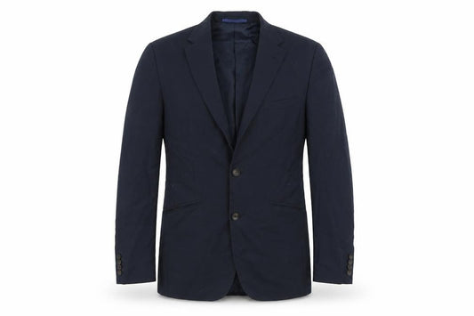 Front view of Marks & Spencer men’s blue jacket blazer, size 38