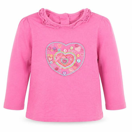 Preworn Girls Pink   Basic T-Shirt Size 12-18 Months