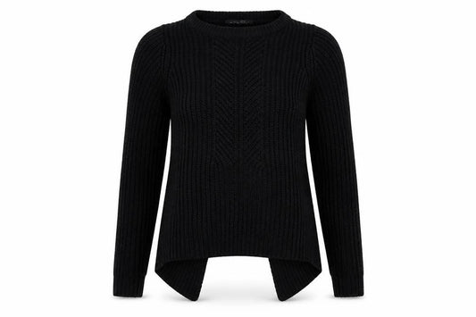 Front view of F&F women’s black jumper, size UK 10