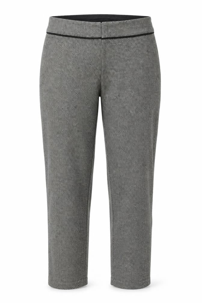 Front view of Marks & Spencer women’s brown trousers, size UK 12, 25-inch leg