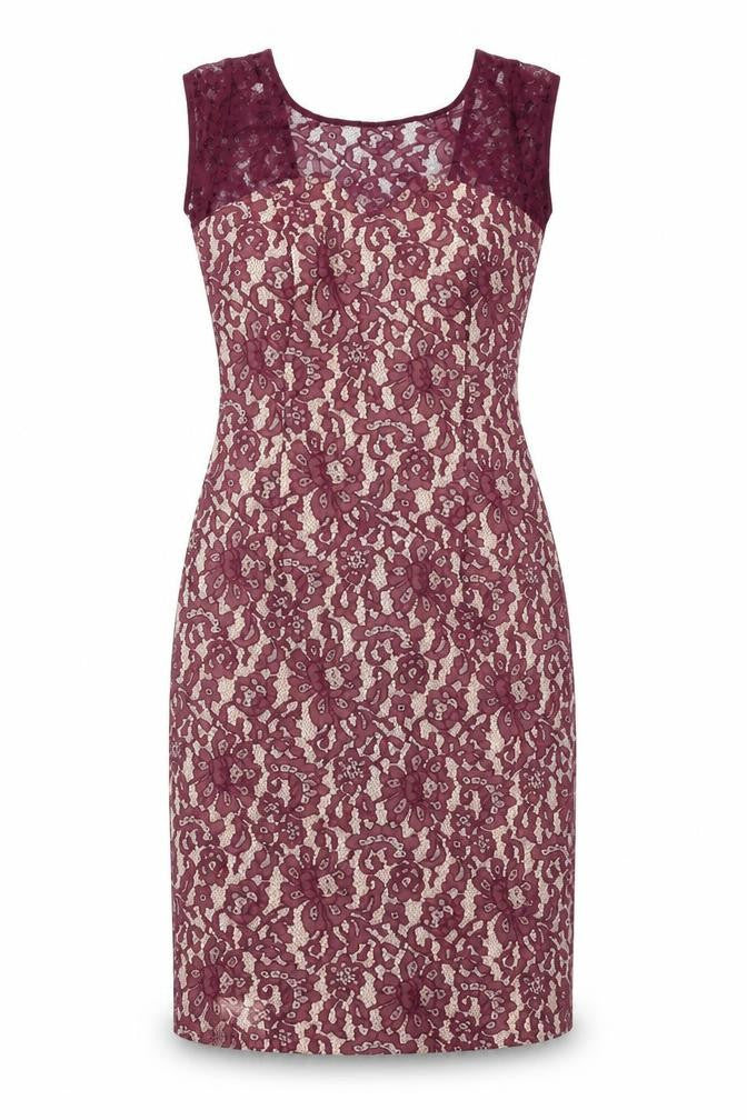 Front view of Next women’s purple geometric a-line, size UK 8