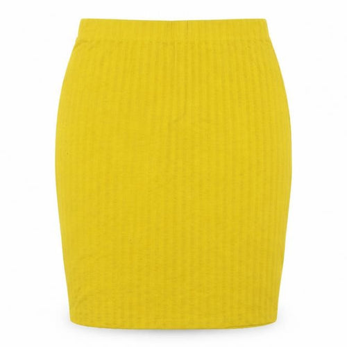 Jaqueline de Yong Womens Yellow   A-Line Skirt Size L