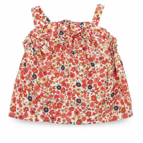 Matalan Girls Beige Floral  A-Line  Size 9-12 Months