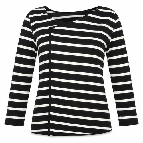 New Look Womens Black Striped  Cardigan Jumper Size 12