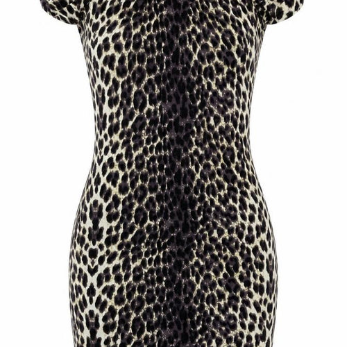 Lila Womens Beige Animal Print  A-Line  Size 8