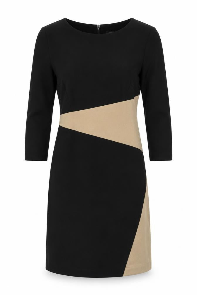 Front view of Ann Taylor women’s black a-line, size UK 10