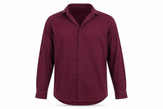Front view of George men’s purple button-up, size 17.5