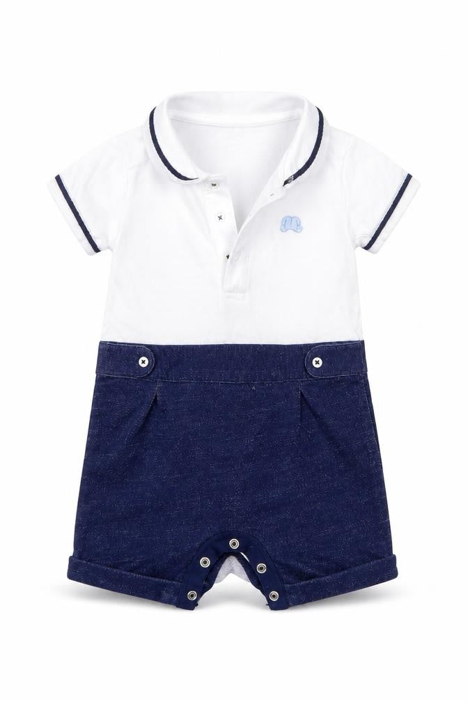 Nutmeg Baby White Babygrow One-Piece Size 6-9 Months
