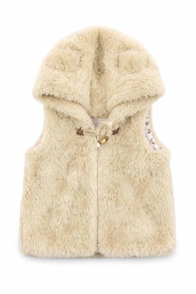 Nutmeg Girls Beige Gilet Coat Size 2 Years