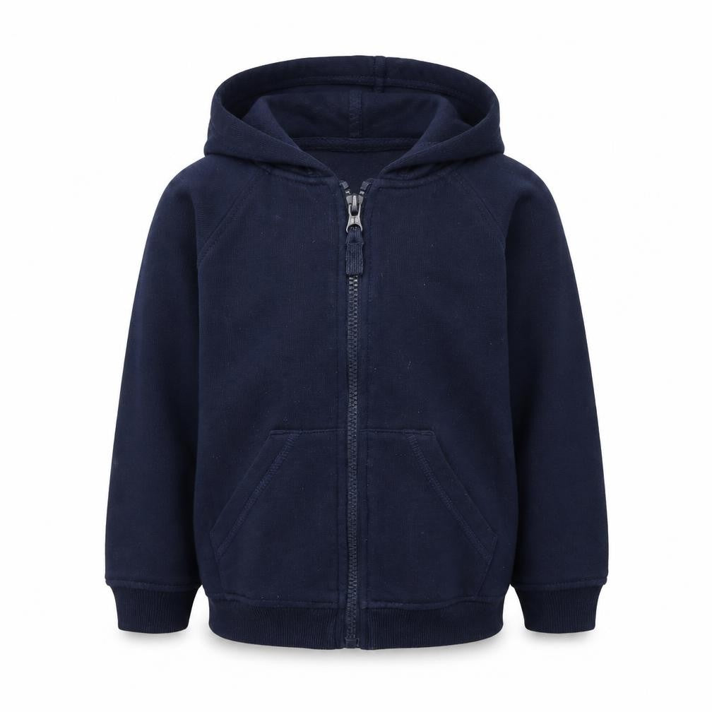 Front view of Preworn boys’ blue jacket, size 3, years