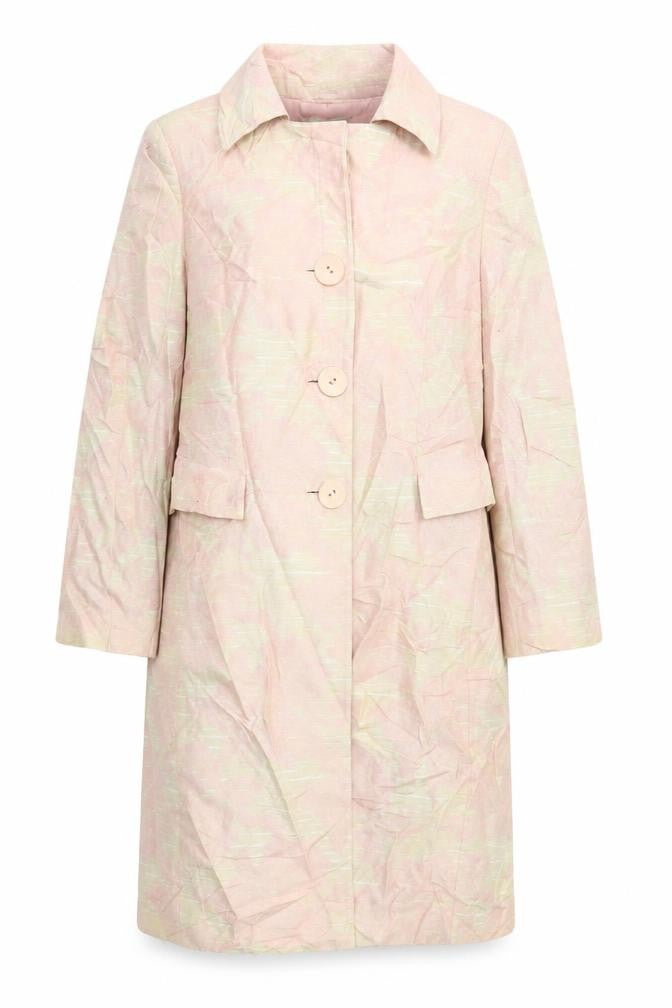 Wallis Womens Beige Floral  Overcoat Coat Size 12