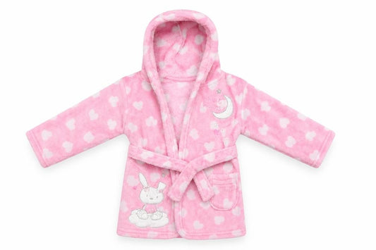 Front view of George girls’ pink babydoll gown, size 6-9, months