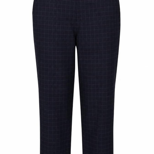 Marks and Spencer Womens Blue Check  Jegging Trousers Size 12 L26 in