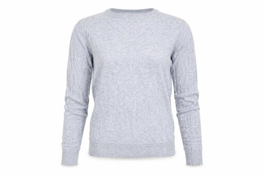 Front view of Warehouse women’s blue basic t-shirt, size UK 8