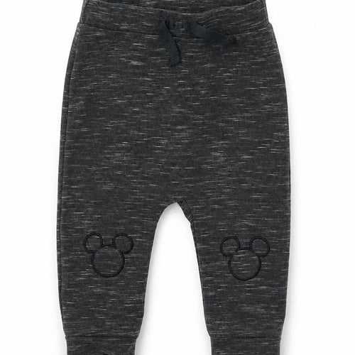 Disney Boys Black   Sweatpants Trousers Size 6-9 Months