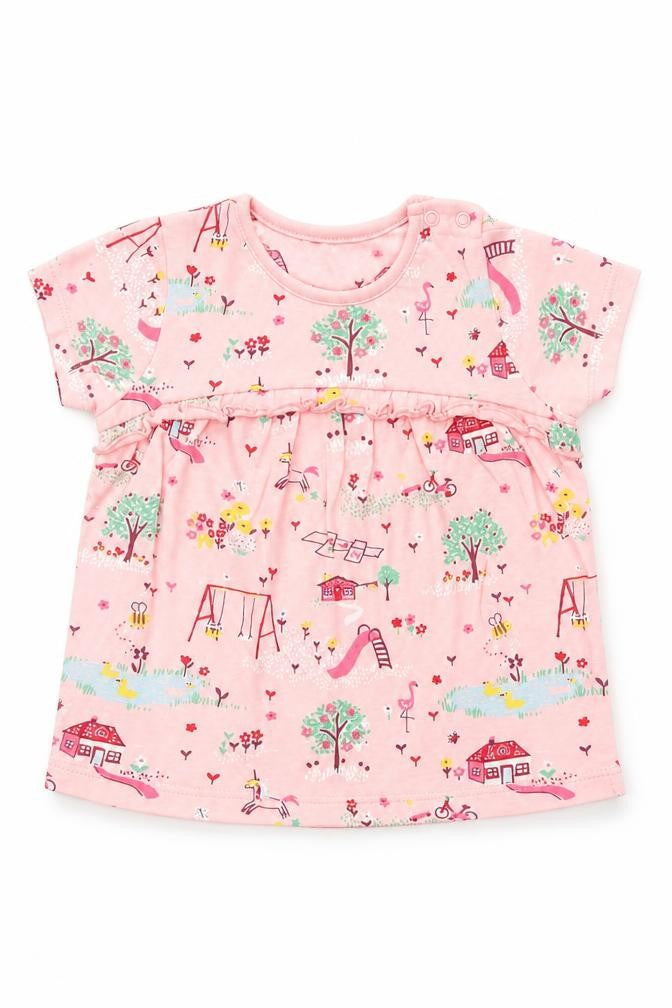 Nutmeg Girls Pink   T-Shirt Dress  Size 9-12 Months