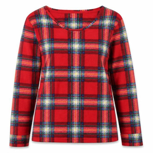 Marks and Spencer Womens Red Check  Babydoll Pyjama Top Size 8