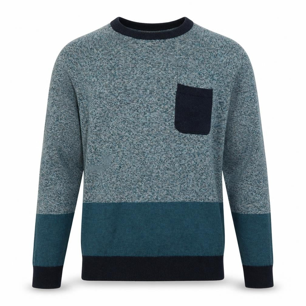 Front view of Next men’s blue striped jumper, size M