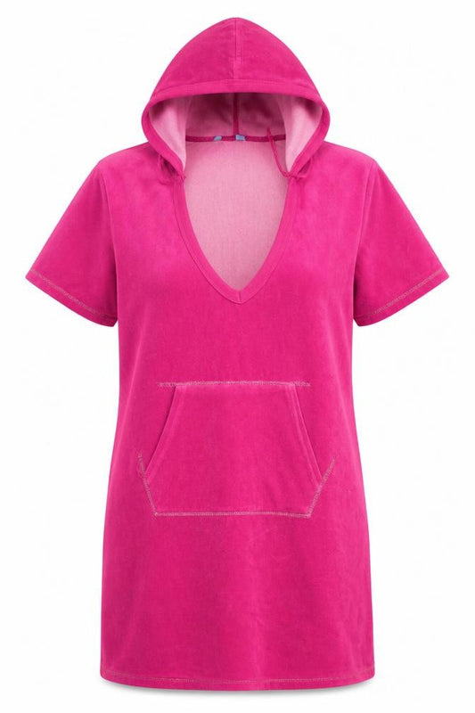 Front view of Essentials women’s pink rayon jumper, size UK 16