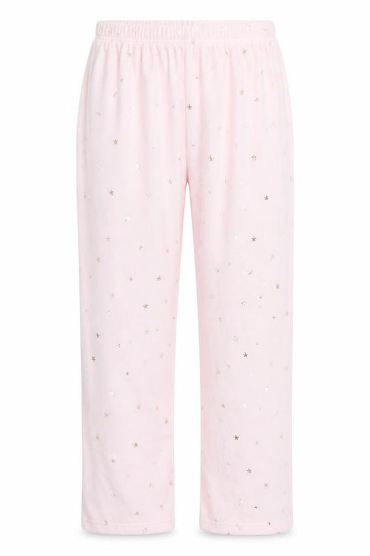 Front view of Disney women’s pink trousers, size UK 16, 27-inch leg