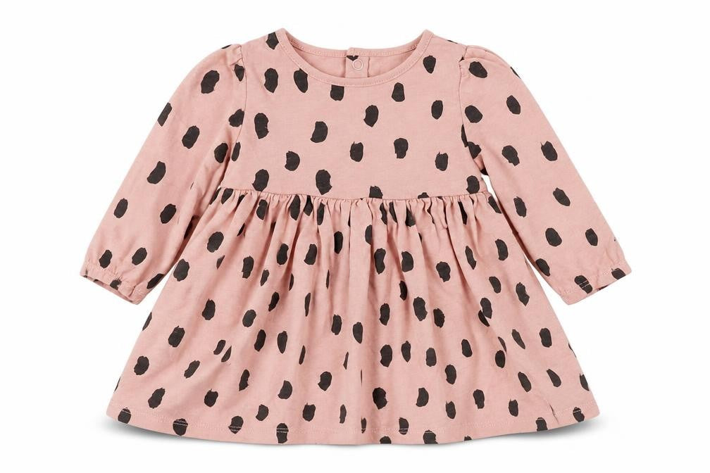 M&S Girls Pink Polka Dot  A-Line  Size 6-9 Months