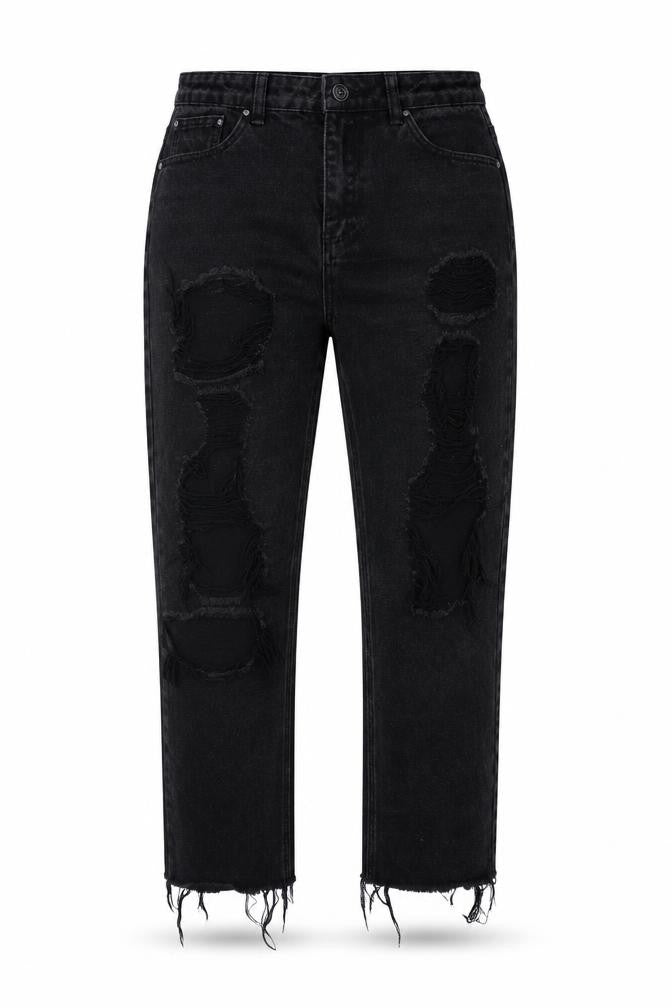 Missguided Womens Black   Straight Jeans Size 12 L24 in