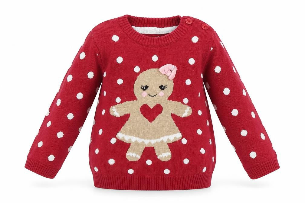 Earlydays Baby Red Polka Dot Knit Pullover Jumper Size 9-12 Months