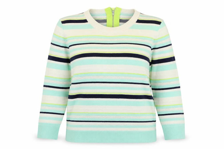 Oasis Womens Blue Striped Pullover Jumper Size S