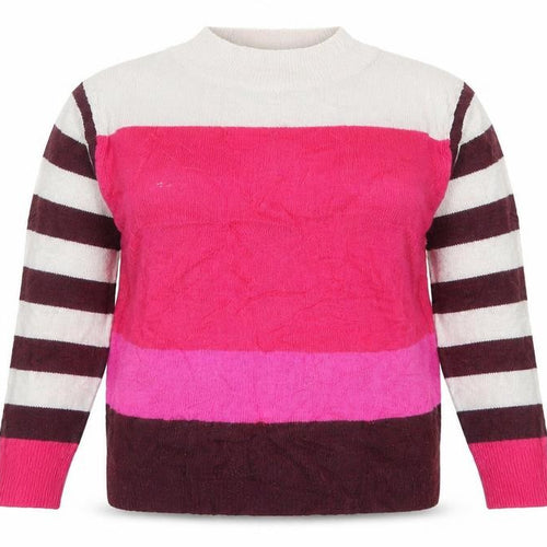 Roman Womens Pink Striped  Pullover Jumper Size 12