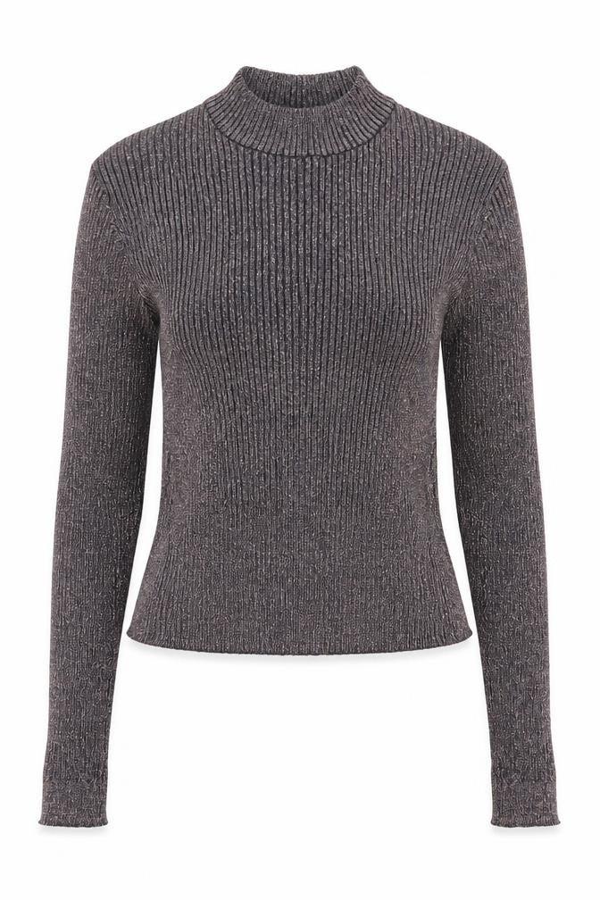 Front view of H&M women’s purple jumper, size M