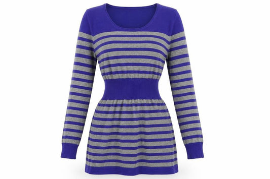 Front view of Mango women’s multicoloured striped jumper, size S
