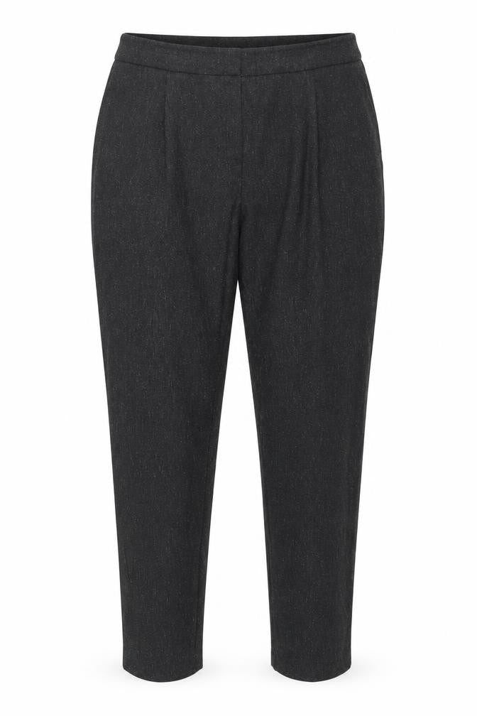 Front view of Marks & Spencer women’s brown trousers, size UK 18, 29-inch leg