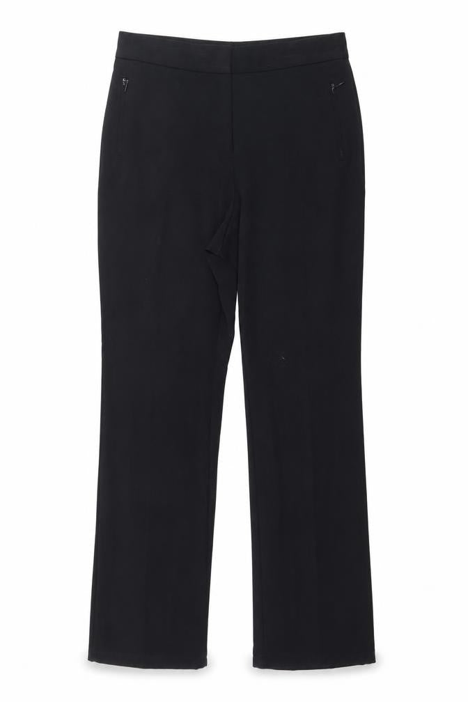 Front view of Marks & Spencer women’s blue trousers, size UK 10, 25-inch leg